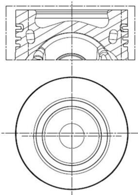 Piston MAHLE 028PI00154000 model AUDI Q2 (GAB, GAG) DFHA 1968cc 190cp 140kW 2016 2017 2018