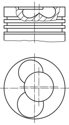 Piston MAHLE 0304102 montare la cilindrul 4 se potriveste la VW GOLF IV Variant (1J5) AGR 1896cc 90cp 66kW 1999 2000 2001 2002 2003 2004 2005 2006