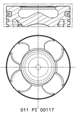 Piston MAHLE FIAT FIORINO microbus (225_) 2011-2016 - 011 PI 00117 000