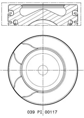 Piston MAHLE PEUGEOT 3008 I microbus (0U_) 2009-2016 - 039 PI 00117 000