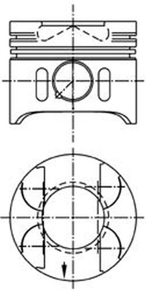 Piston MERCEDES-BENZ C-CLASS T-Model S203 KOLBENSCHMIDT 97409600