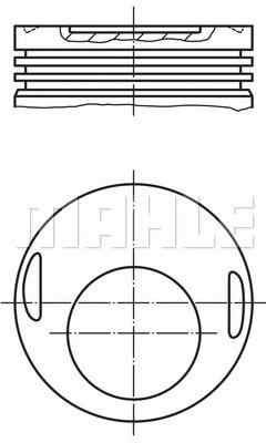 Piston MERCEDES-BENZ COUPE C124 MAHLE ORIGINAL 002