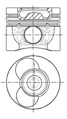 Piston ~ Mercedes-benz E-class 2.9 mercedes limuzina [w210] e 290 turbo-d [210.017] motorina 129cp/95kw OM 602.982 1996 1997 1998 1999 ~ 87-743100-00 ~ NURAL