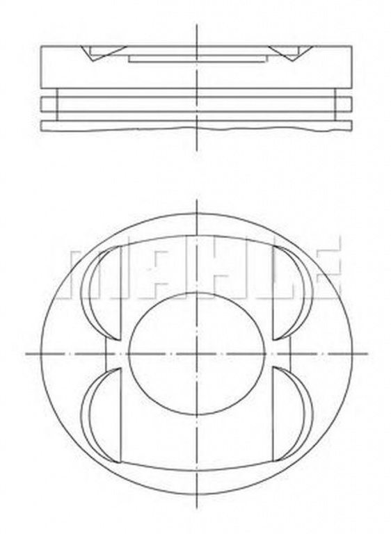 Piston MERCEDES-BENZ E-CLASS T-Model S211 MAHLE ORIGINAL 0011400