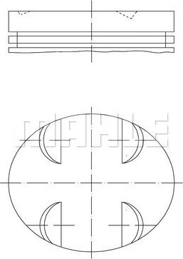 Piston MERCEDES-BENZ R-CLASS (W251, V251), Dubita, 08.2005 - 10.2017 MAHLE 005 24 01