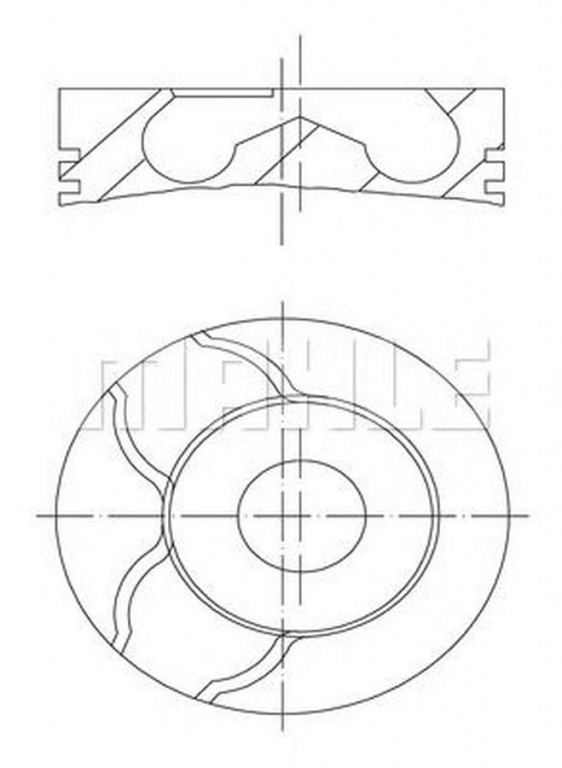 Piston MERCEDES-BENZ SPRINTER 2-t caroserie 901 902 MAHLE ORIGINAL 0010101