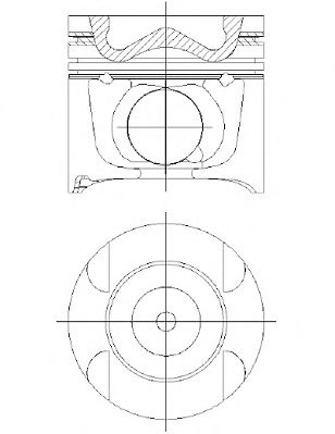 Piston MERCEDES C-CLASS (W204) (2007 - 2014) NÜRAL 87-427407-00