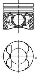 Piston MERCEDES G-CLASS (W463) (1989 - 2016) KOLBENSCHMIDT 40096630 piesa NOUA