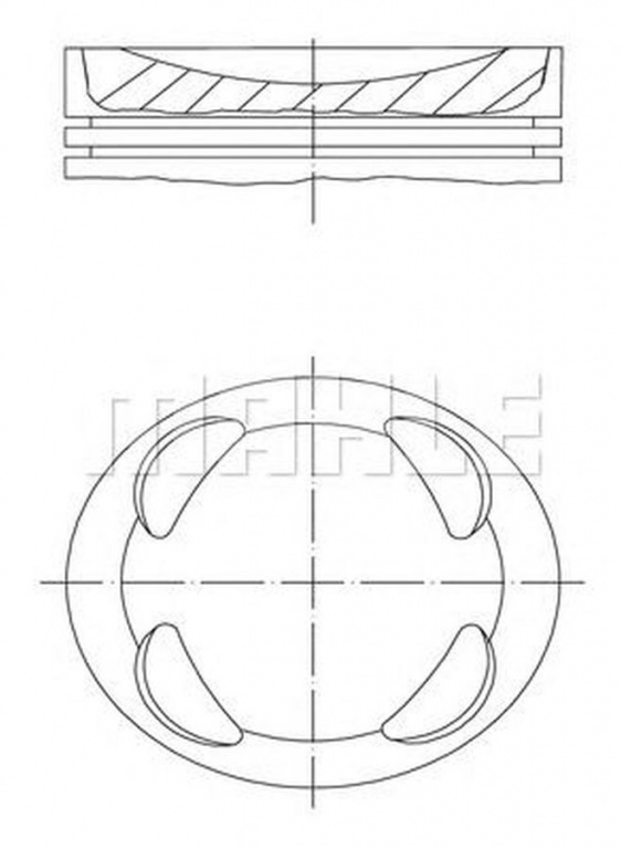 Piston MINI MINI R56 MAHLE ORIGINAL 081PI00104001