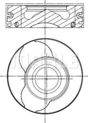 Piston NISSAN QASHQAI / QASHQAI +2 I (J10, NJ10, JJ10E) MAHLE 022 01 00