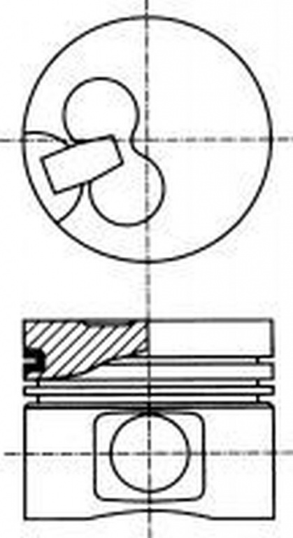 Piston OPEL ASTRA F 56 57 NRAL 8730670000