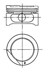 Piston OPEL ASTRA F Combi (51, 52) (1991 - 1998) KOLBENSCHMIDT 90556630 piesa NOUA