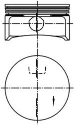 Piston OPEL ASTRA G Hatchback (F48, F08) (1998 - 2009) KOLBENSCHMIDT 99741601 piesa NOUA