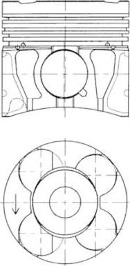 Piston OPEL ASTRA J GTC (B-K), Hatchback, 10.2011 - Kolbenschmidt 41286600