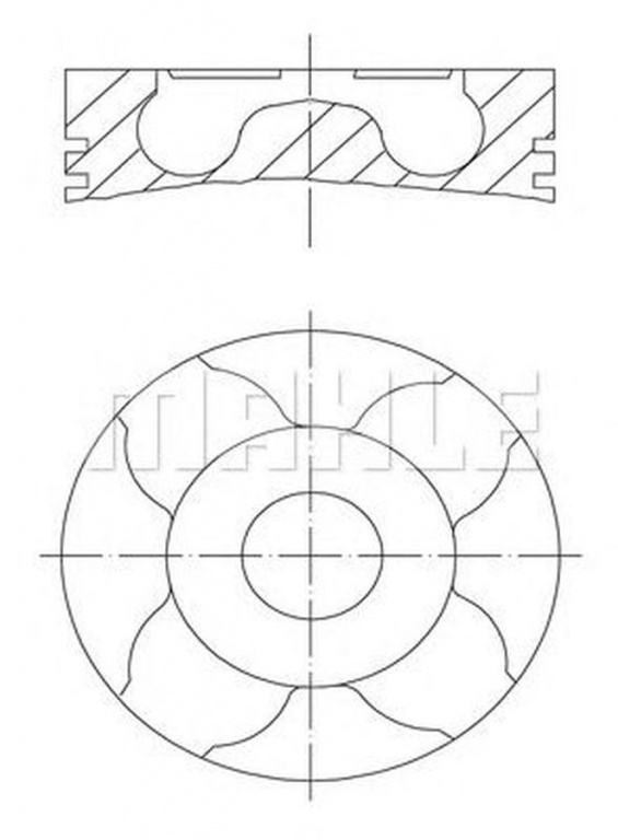 Piston OPEL MERIVA MAHLE ORIGINAL 0100404