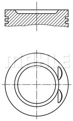 Piston OPEL VECTRA A (86_, 87_) (1988 - 1995) MAHLE ORIGINAL 011 73 00