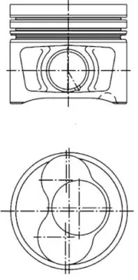 Piston pentru cilindrii 3-4 Kolbenschmidt VW CADDY III microbus (2KB, 2KJ, 2CB, 2CJ) 2007-2010 - 40409600