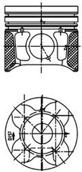 Piston PEUGEOT 1007 KM KOLBENSCHMIDT 40179600