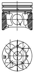 Piston PEUGEOT 407 (6D) (2004 - 2016) KOLBENSCHMIDT 40179610 piesa NOUA