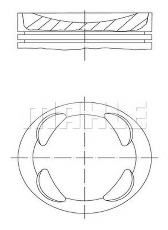 Piston PEUGEOT 508 MAHLE ORIGINAL 081PI00104002