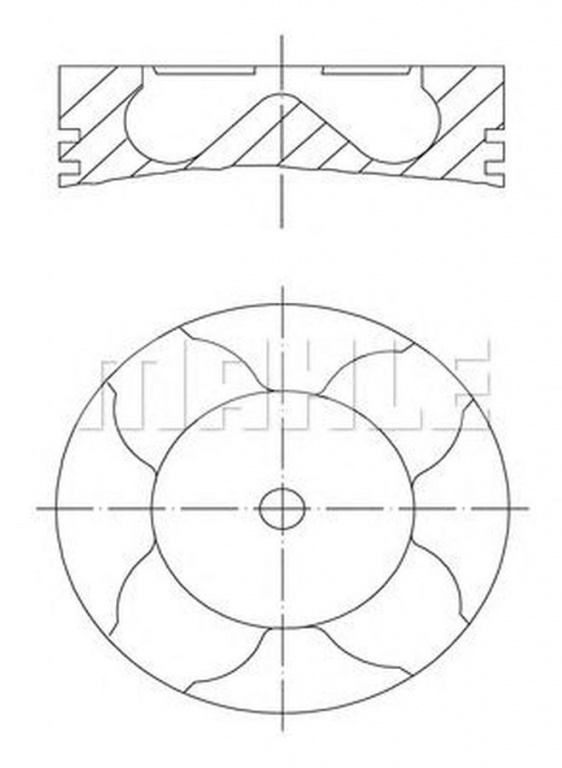 Piston PEUGEOT 607 9D 9U MAHLE ORIGINAL 0401202