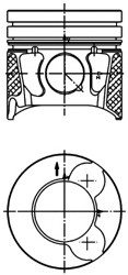 Piston ~ Peugeot Expert 2.0 tepee [vf3v] hdi 120 motorina 120cp/88kw RHK (DW10UTED4) 2007 2008 2009 2010 2011 2012 2013 2014 2015 2016 2017 2018 2019 2020 2021 2022 2023 2024 ~ 99700600 ~ KOLBENSCHMIDT
