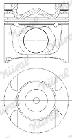 Piston ~ Renault Latitude 2011 2012 2013 2014 2015 2016 2017 2018 2019 2020 2021 2022 2023 2024 ~ 87-422000-10 ~ NURAL