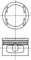 Piston ~ Rover Cabriolet 1.6 [xw] 216 i 16v benzina 111cp/82kw 16 K4F 1996 1997 1998 1999 ~ 87-522700-00 ~ NURAL