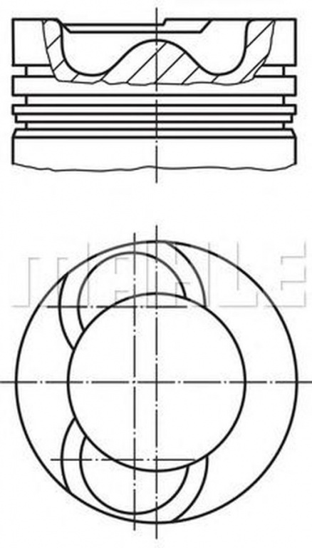 Piston VW CRAFTER 30-35 bus 2E MAHLE ORIGINAL 0281