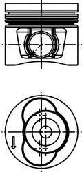 Piston VW CRAFTER 30-50 platou / sasiu (2F_) (2006 - 2016) KOLBENSCHMIDT 40715610