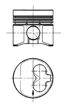 Piston # Vw Eurovan 1.9 transporter t4 bus [70xb; 70xc; 7db; 7dw] td motorina 68cp/50kw ABL 1992 1993 1994 1995 1996 1997 1998 1999 2000 2001 2002 2003 # 91429620 # KOLBENSCHMIDT