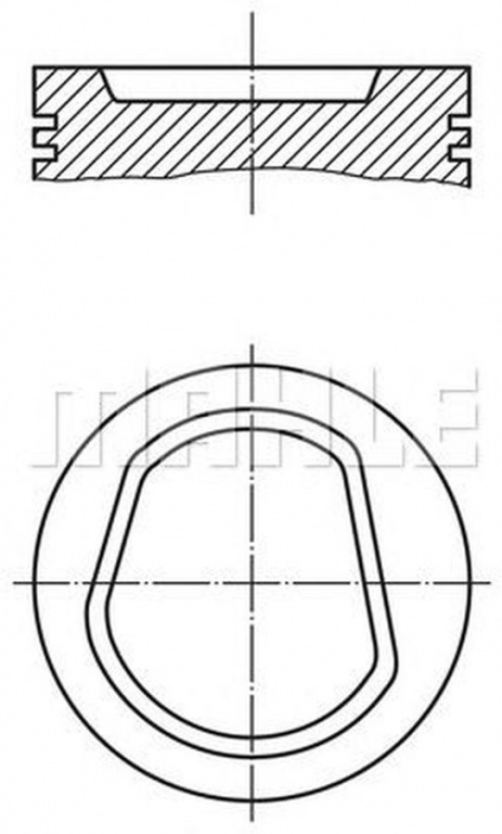 Piston VW GOLF III 1H1 MAHLE ORIGINAL 0304203