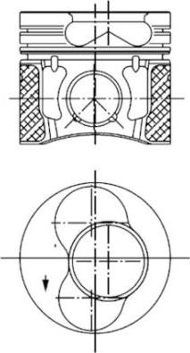 Piston VW GOLF IV Variant (1J5), Van, 05.1999 - 06.2006 Kolbenschmidt 99850600