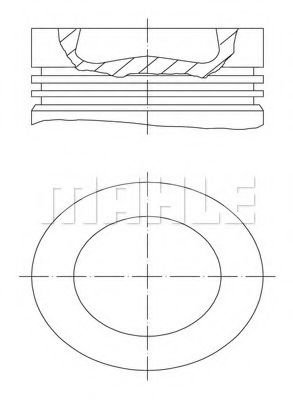 Piston VW GOLF V (1K1) (2003 - 2009) MAHLE ORIGINA