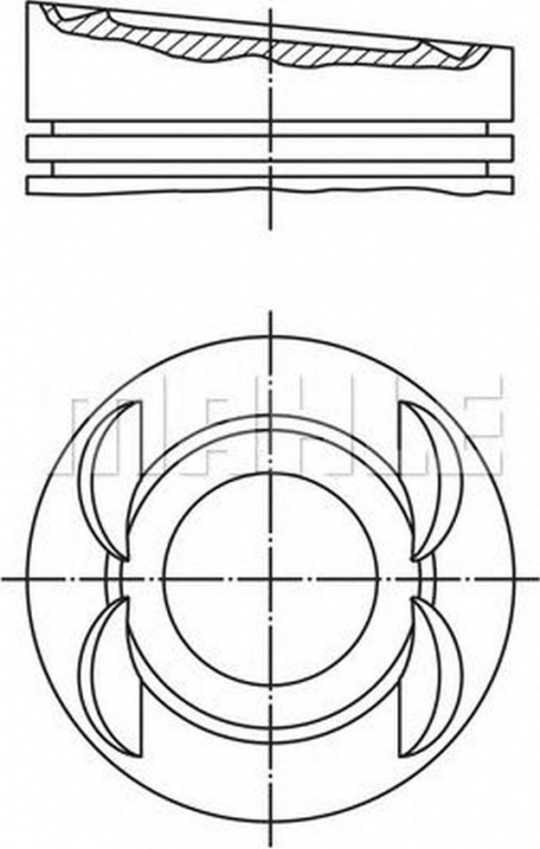 Piston VW PHAETON 3D MAHLE ORIGINAL 0280301