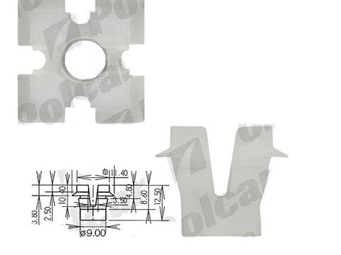 Piulita montare plastic 10 buc Fiat 126 P, 09.1972-09.2000, pentru ajustare faruri, Aftermarket