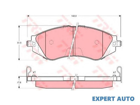 Placute de frana Daewoo LEGANZA (KLAV) 1997-2004 #3 0252323417W