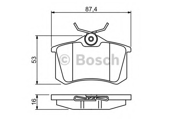 Placute frana 0 986 494 387 BOSCH pentru Renault Megane Renault Gran Renault Fluence Renault Modus Renault ScEnic Renault Grand Vw Golf Renault Clio Renault Euro Vw Passat Audi A4