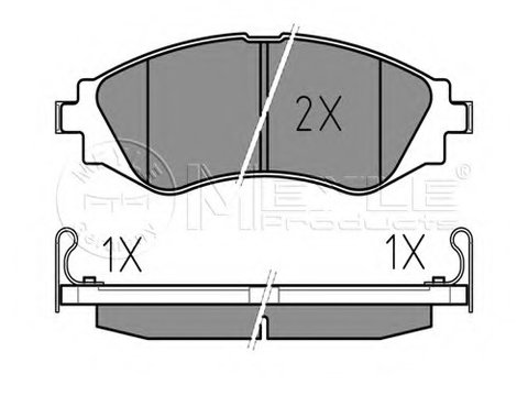 Placute frana 025 232 3417 W MEYLE pentru Daewoo Nubira Daewoo Leganza Daewoo Lanos Daewoo Rezzo Daewoo Tacuma Daewoo Evanda Daewoo Lacetti Chevrolet Lacetti Chevrolet Nubira Chevrolet Optra Chevrolet Rezzo Chevrolet Tacuma Chevrolet Evanda Chevrolet