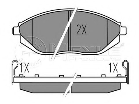 Placute frana 025 252 6817 W MEYLE pentru Chevrolet Beat Chevrolet Matiz Chevrolet Spark