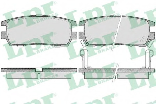 Placute frana 05P518 LPR pentru Mitsubishi Montero Mitsubishi Pajero Mitsubishi Pajeroshogun Mitsubishi Shogun Mitsubishi Sigma Mitsubishi L Mitsubishi Challenger Mitsubishi G-wagon