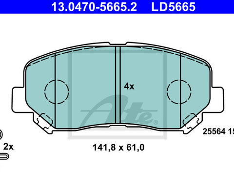 Placute frana 13 0470-5665 2 ATE pentru Mazda Cx-5