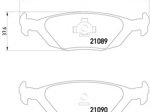 Placute frana 2108902 TEXTAR pentru Volvo 480 Volvo 440 Volvo 460