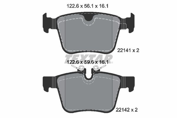 Placute frana 2214101 TEXTAR pentru Volvo Xc90 Land rover Discovery Land rover Range rover Volvo V90 Volvo S90 Volvo Xc60