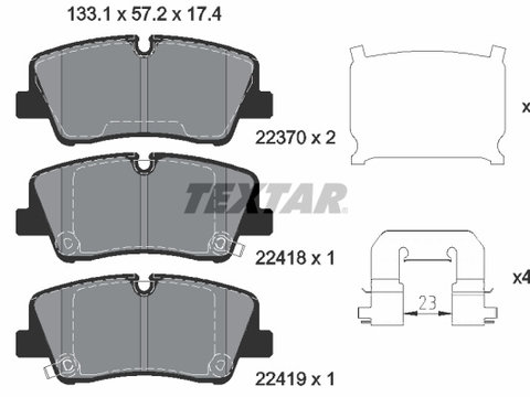 Placute frana 2241801 TEXTAR pentru Hyundai H350