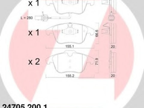 Placute frana 24705 200 1 ZIMMERMANN pentru Audi A5 Audi A4