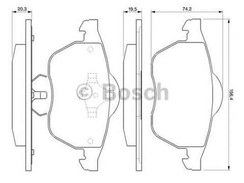 Placute frana AUDI A3 8L1 BOSCH 0986424460