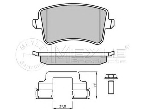 Placute frana AUDI A4 8K2 B8 MEYLE 0252460617K2