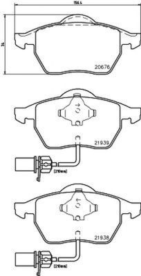 Placute frana AUDI A4 Cabriolet 8H7 B6 8HE B7 HELLA 8DB355008411