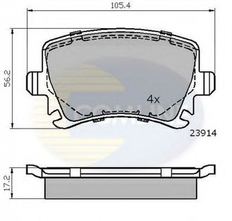 Placute frana AUDI A4 Cabriolet 8H7 B6 8HE B7 COMLINE CBP01284